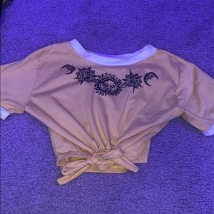 mustard yellow crop top
